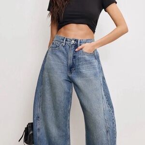 NWT $179 Good American Extreme Barrel Jeans rare size 15